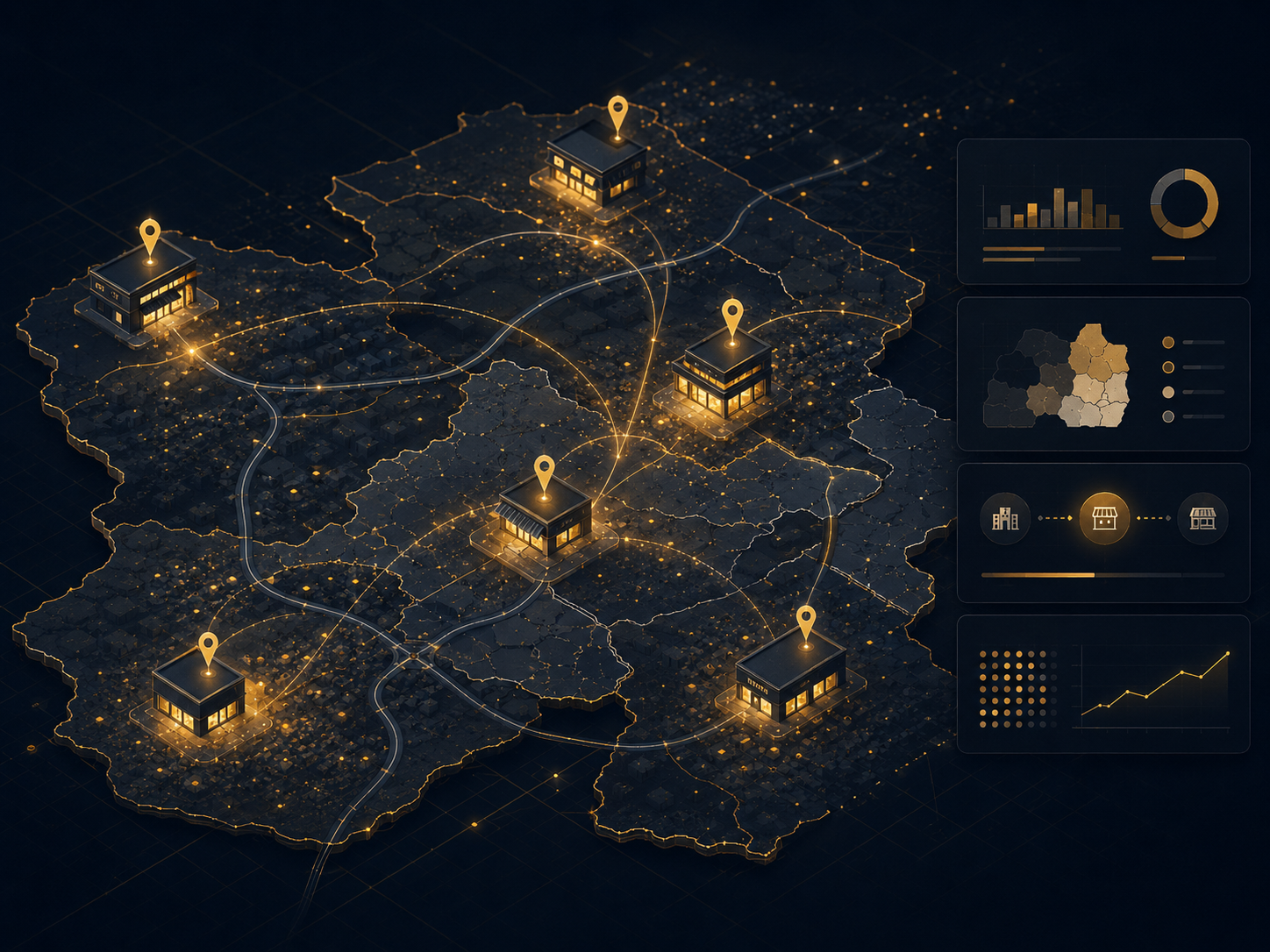 Regional brands category visual with multi-location market focus